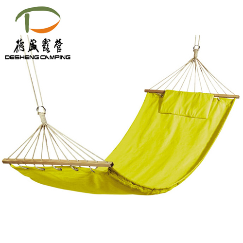 hammock with wooden bar