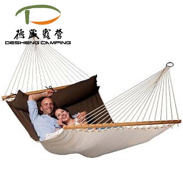 hammock with wooden bar