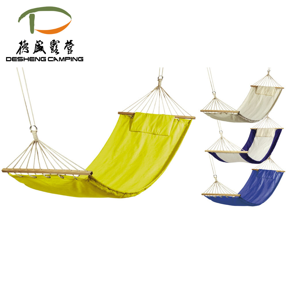 hammock with wooden bar