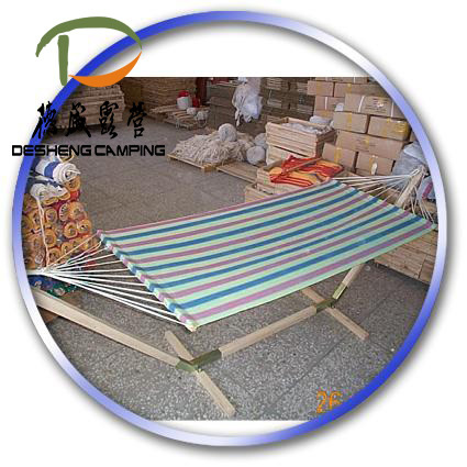 hammock with wooden bar