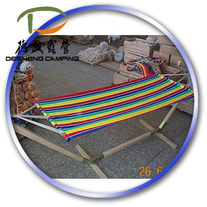 hammock with wooden bar